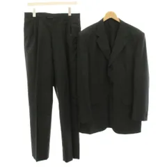 ポールスミス PAUL SMITH スーツ テーラードジャケット シングル 3B パンツ スラックス ストライプ ウール XL チャコールグレー SH-HK-25667 /HN