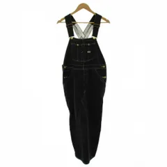 リー LEE ジャンパースカート サロペット M 黒 ブラック 無地 胸ポケット /KG