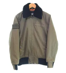 ステューシー STUSSY ミリタリー フライト ジャケット Military Flight Jacket B-15 TYPE サンプリング 襟 ボア 着脱式 ジャケット カーキ Sサイズ 103MT-4319のサムネイル