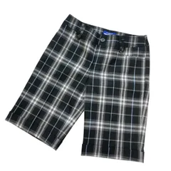 【値下げ】BURBERRY BLUE LABEL バーバリーブルーレーベル ウール チェック ハーフパンツ FQ576-628-09 レディース 36 ウール ブラック グレー 中古