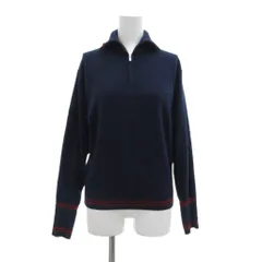 ユニクロ UNIQLO J.W.ANDERSON ニット セーター ウール M 紺 ネイビー 長袖 ハーフジップ /NL ■ECF003のサムネイル