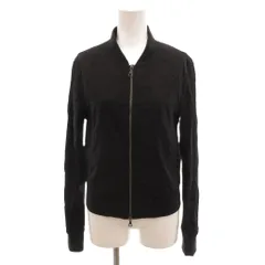 セオリー Theory ダブルジップアップブルゾン リネン混 リブ襟 S 黒 ブラック /YJ ■GY62