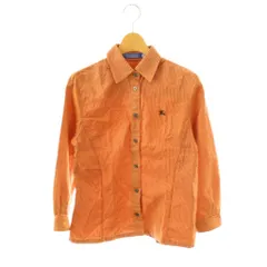 バーバリーズブルーレーベル Burberry's BLUE LABEL シャツ 長袖 チェック柄 38 オレンジ ブラウン /ES ■ECE003