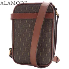 SAINT LAURENT PARIS(サンローランパリ) クロスボディバッグ ショルダーバッグ 肩掛け 斜め掛け ショルダー モノグラムロゴ PVC レザー ダークブラウン焦げ茶 ブラウン茶 ゴールド金具 685534 40802164955【アラモード】