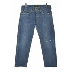 【chimala】CS16 WP07B Selvedge Dark Wash Ankle Cut Distressed Jeansデニムパンツのサムネイル