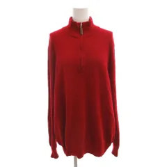 ユニクロ UNIQLO セーター カシミヤ XL 赤 レッド 無地 ハーフジップ 長袖 /SC ■ECF003