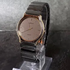 希少 セイコー ラサール クォーツ【稼働品】SEIKO LASSALE 7751-5089 超薄型 ヴィンテージ メンズ 腕時計 ゴールド ブラック レトロアンティーク80s90sビジネス フォーマル ドレスウォッチ 廃盤モデル希少品コレクター銘品160057のサムネイル