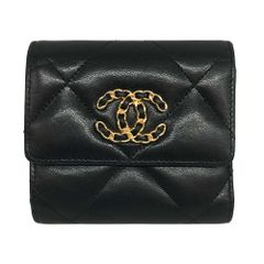 CHANEL マトラッセ 三つ折り財布 ブラック - メルカリ