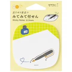 みてみて付せん ペン柄 19114 （15） 20枚入 ミドリ 立たせて伝えるのサムネイル