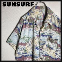 SanSurfサンサーフ東洋エンタープライズ半袖アロハシャツ鶴富士松M