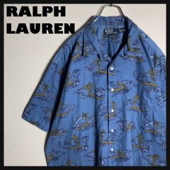 ✨ブラックリネン✨ラルフローレン☆半袖シャツ☆FORREST☆L 