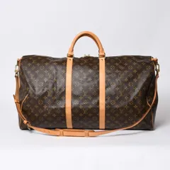 LOUIS VUITTON ルイヴィトン キーポルバンドリエール60 ボストンバッグ M41412 モノグラム PVC ヌメ革 ブラウン 美品 中古 4a000588