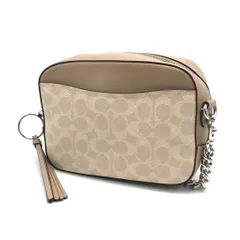 【倉吉店】 中古 COACH | コーチ ショルダーバッグ CAMERA BAG カメラバッグ シグネチャーPVC 31208 ベージュ 【122】