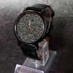 [극휘]TIMEX 타이멕스 손목시계 | 크리스탈 문자판 블랙 | 반짝이 스와로브스키 | 여성 시계 |