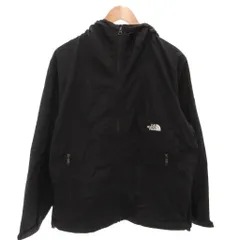 ザノースフェイス THE NORTH FACE ナイロンジャケット ブルゾン ジップアップパーカー ロゴ刺繍 S 黒 ブラック /FF ■ECD002