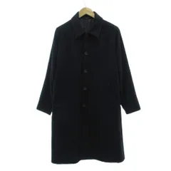 シップス SHIPS コート ロング丈 ウール M 黒 ブラック 無地 レギュラーカラー 長袖  /SX ■ECG003