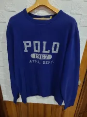 送料無料) ポロ 1967 ブルー スウェット Tシャツ 起毛