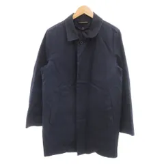 トラディショナルウェザーウェア Traditional Weatherwear ステンカラーコート 42 紺 ネイビー フライフロント ミドルハーフ丈  /SJ ■ECG003のサムネイル