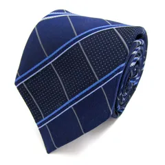 メンズビギ ネクタイ ブランド 総柄 チェック柄 シルク 日本製 PO メンズ ネイビー MEN'S BIGI 【中古】のサムネイル