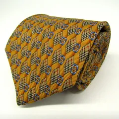 バーバリーロンドン ネクタイ ブランド 総柄 ノバチェック シルク PO メンズ オレンジ BURBERRY LONDON 【中古】