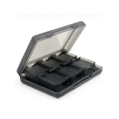 全28点収納可能 コンパクト メモリーカード カード22枚収納 タッチペン ソフトケース 携帯型 カセットケース 持ち運び DS・3DS (ブラック)