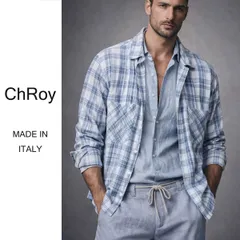 dt370●S●M●L●XL●選択可●イタリア街着ブランド●ChRoy「クロイ」●羽織るだけで洒落感●26.SSオーバーシャツ●モンクレールやアルマーニがお好きな方も