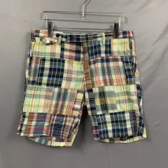 30インチ ポロラルフローレン マドラスチェック マルチパッチ ハーフパンツ