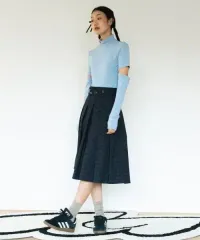 1991 CHECK ミディ ラップスカート