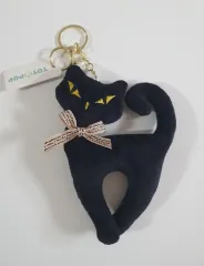 BIG ブラックキャット ぬいぐるみ キーホルダー