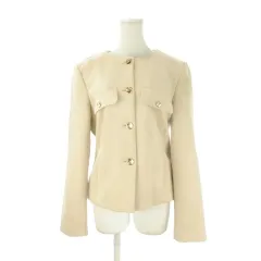 ザラ ZARA フェイクスエードジャケット 上着 M ピンクベージュ ノーカラー 長袖 フラップポケット /CK41 ■GY99