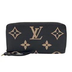 ルイ・ヴィトン LOUIS VUITTON ジッピー・ウォレット M80481 ブラック モノグラム・アンプラント ユニセックス 長財布