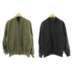 タイオン TAION ノンダウンミリタリーリバーシブル NON DOWN MILITARY REVERSIBLE MA-1 ジャンパー ブルゾン S カーキ 黒 ブラック 長袖 リバーシブル ジップアップ R111M1NDML-1 /PP ■GY47
