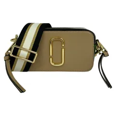 MARC JACOBS(マークジェイコブス) ショルダーバッグ ベージュ×ダークグリーン×ゴールド レザー