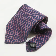 ダンヒルネクタイシルク100%菱形ロゴ総柄ネイビーピンクdunhillメンズ高級ハイブランドイタリア製ビジネススーツフォーマル結婚式成人式通勤パーティーブランドネクタイジャガード紳士プレゼント父の日ギフト中古ヴィンテージおしゃれ大剣幅9.5cm