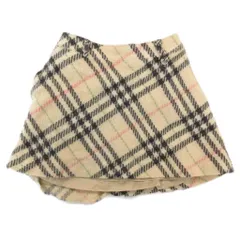 バーバリー ロンドン BURBERRY LONDON 台形スカート ノバチェック バックゴム 110 ベージュ /YJ ■GY13