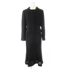 東京ソワール ペルル SOIR PERLE ブラック フォーマル セットアップ ジャケット ワンピース 9 黒 /CK6 ■GY99