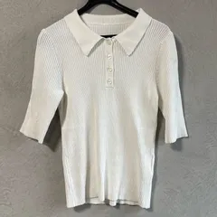 リブニット　ポロシャツ