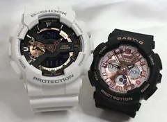 恋人たちのGショックペアウォッチ G-SHOCK BABY-G ペア腕時計 カシオ 2本セット  アナデジ GA-110RG-7AJF  BA-130-1A4JF     ラッピング無料 メッセージカード手書きします   夫婦 カップル