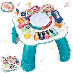 Jecimco Musical Toy for Kids, Multifunctional Musical Table, Early Development Toy for Children, Bead Coaster, Looping Toy, Piano/Keyboard Toy, Electronic Keyboard, Musical Instrument, Toy for Boys and Girls, Free Shipping