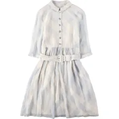 古着 バーバリー Burberry's BURBERRY LONDON チェック柄 ハーフ丈 七分袖 フレア ワンピース イタリア製 レディースM相当/eaa620108のサムネイル