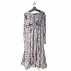 プロポーション ボディドレッシング PROPORTION BODY DRESSING ロングワンピース 総柄 長袖 S ピンク ■FY