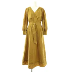 ナチュラルクチュール natural couture 骨スト優勝カシュクールワンピース ロング F マスタード /DF ■OS