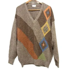 90s 定価6万円☆dunhill ダンヒル シルク・アルパカ混 Vネック ウールニット セーター 大きめサイズ LL メンズのサムネイル