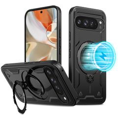 LCSMFKJ 対応 Google pixel 9 Pro XL スマホケース ワイアレス充電対応 360°回転リング 縦横両対応 ング スタンド機能ケース 米軍MIL規格取得 耐衝撃 Case Cover ピクセル9proXL Pixel9プロXL 用ケース