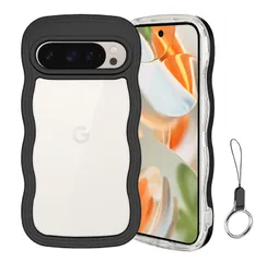 Google Pixel 10/10 Pro/9/9 Pro ケース クリア ウェーブ ピクセル10 TPU波状フレーム うねうね グーグル ピクセル10 Pro 滑り止め スマホケースウェーブ デザイン 手にフィット 韓国 可愛い 女性用 女子向け 人気 落