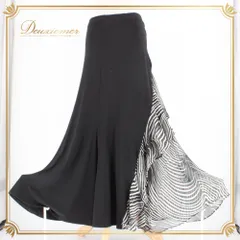 社交ダンス 衣装 create-sun クリエイトサン スカート レッスンウェア ブラック系 ホワイト系 白 黒 ストライプ ボーダー 練習着 フォーマル スタンダード レッスン用 競技用 フォーマルウェア ワンピース別 スカート単品 ダンス衣装 レディース