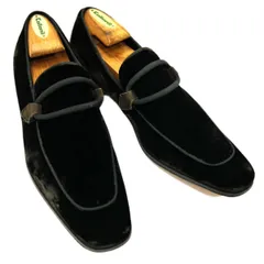 極美品◆YVES SAINT LAURENT rive gauche ベロア ローファー ロングノーズ ドレスシューズ イタリア製 イヴサンローラン メンズのサムネイル