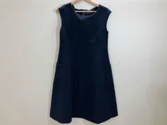 foxey フォクシー ノースリーブ 膝丈ワンピース ネイビー 38