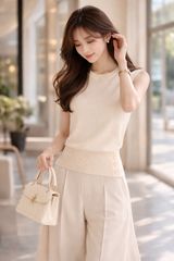 polaura ポローラ ターンバックハイウエストキュロットパンツ - メルカリ