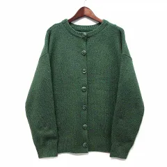 ギャップ GAP フロントバック クルーネック セーター カーディガン グリーン 緑 S 883731